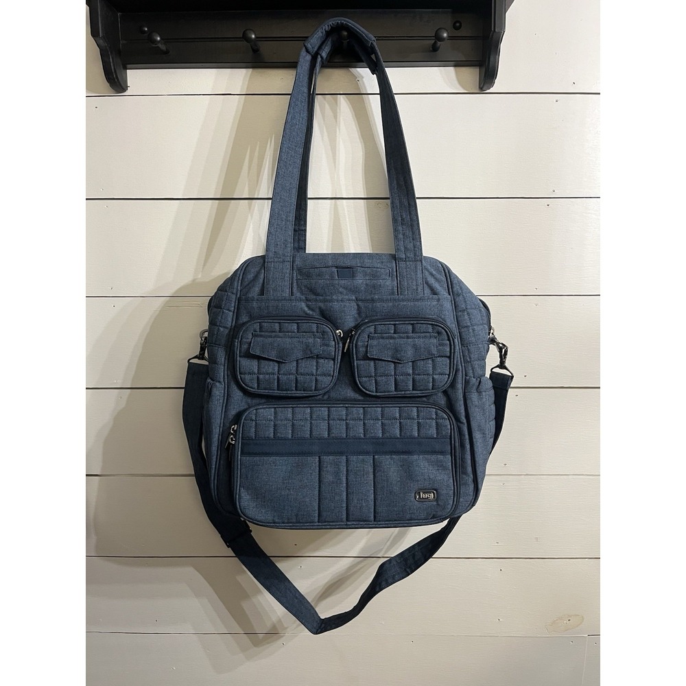 Lug Puddle Jumper Overnight Convertible Tote Bag Carry On Ocean Blue